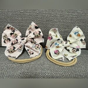 Baby Girl Minnie Mickey Disney Characters Hair Bows